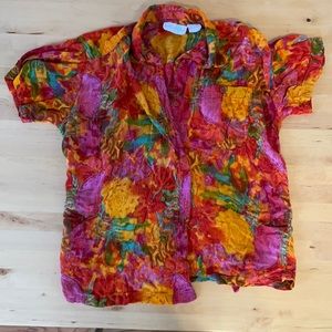 Greg adams floral print float blouse